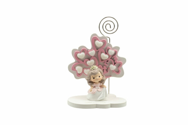 ALBERO DELLA VITA CUORI ROSA PICCOLO C/PRINCIPESSA RESINA 3D CON CUORE ORO 2 ASS. C/FAZZ. RSNB24188 - immagine 2