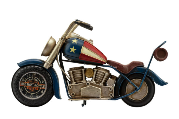 SVEGLIETTA MOTO METALLO COLORATA AMERICA