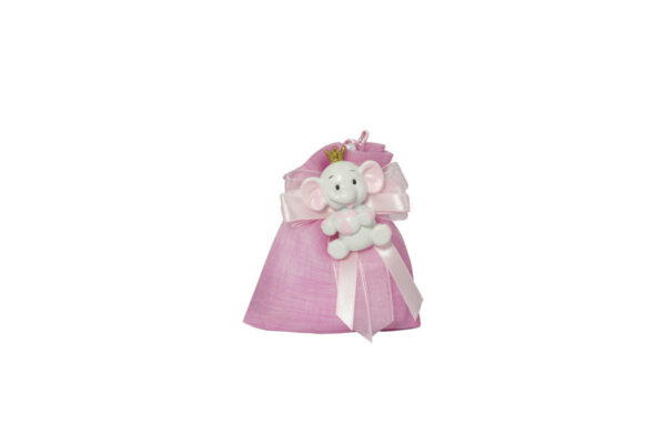 MAGNETE ELEFANTE RESINA GIRL CON CORONA 3 ASS. CON SACCHETTO - immagine 2