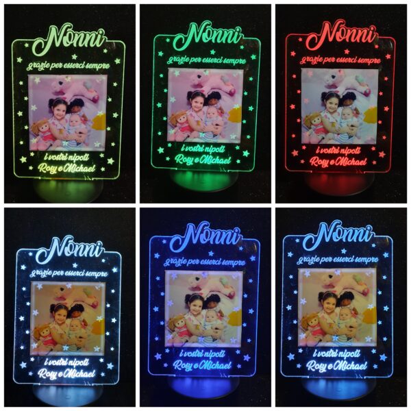 Lampada Led RGB per i NONNI con foto