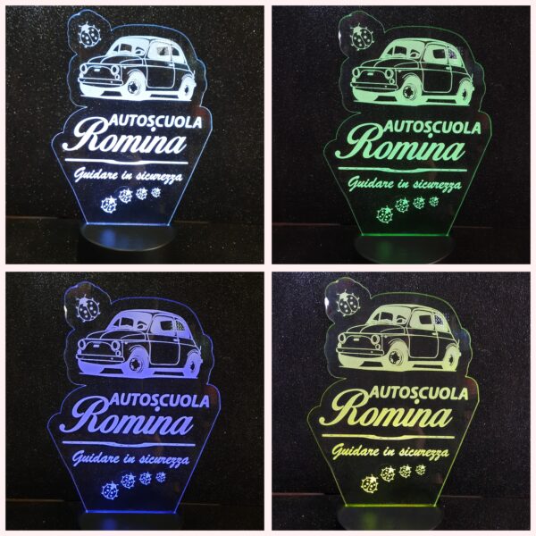 Lampada Led RGB LOGO PERSONALIZZATO - immagine 2