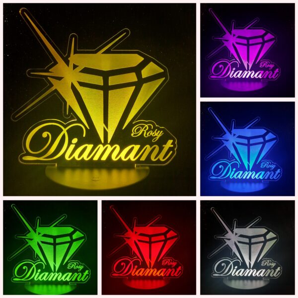 Lampada Led RGB LOGO PERSONALIZZATO - immagine 3