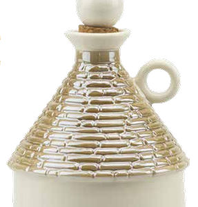 OLIERA GRANDE "TRULLO" BIANCA/TORTORA PERLATA CON BOX E FAZZOLETTO