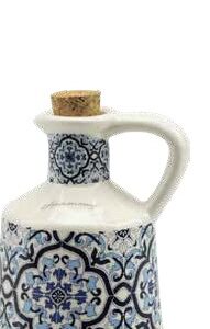 OLIERA PORCELLANA PICCOLA DECALCO MAIOLICA BLUE CON BOX E FAZZOLETTO