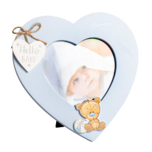 PORTA FOTO LEGNO CUORE CON ORSO BOY