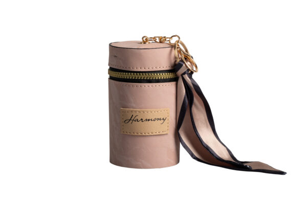 SCARPETTA PORCELLANA ROSA CM. 10,5X4,3X6,3 - CON BOX CILINDRO PU CIPRIA CON FOULARD - immagine 2
