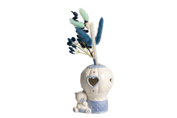 PROFUMATORE MONGOLFIERA CON CON ORSETTO BLUE CON LED