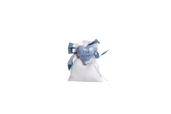 MAGNETE PALLONCINO CUORE PORC. CM.4,5X4,5X2 IN 4 COL. ASS. (OCRA - TORTORA - ROSA - BLUE) CON 2 FR - immagine 2