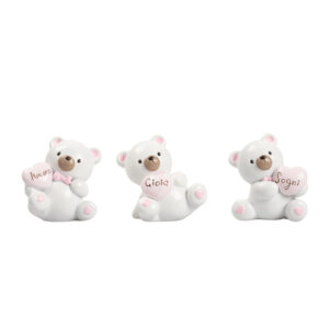 ORSETTO BABY GIRL 3D "AMORE - GIOIA - SOGNI" 3 ASS. CON FAZZOLETTO