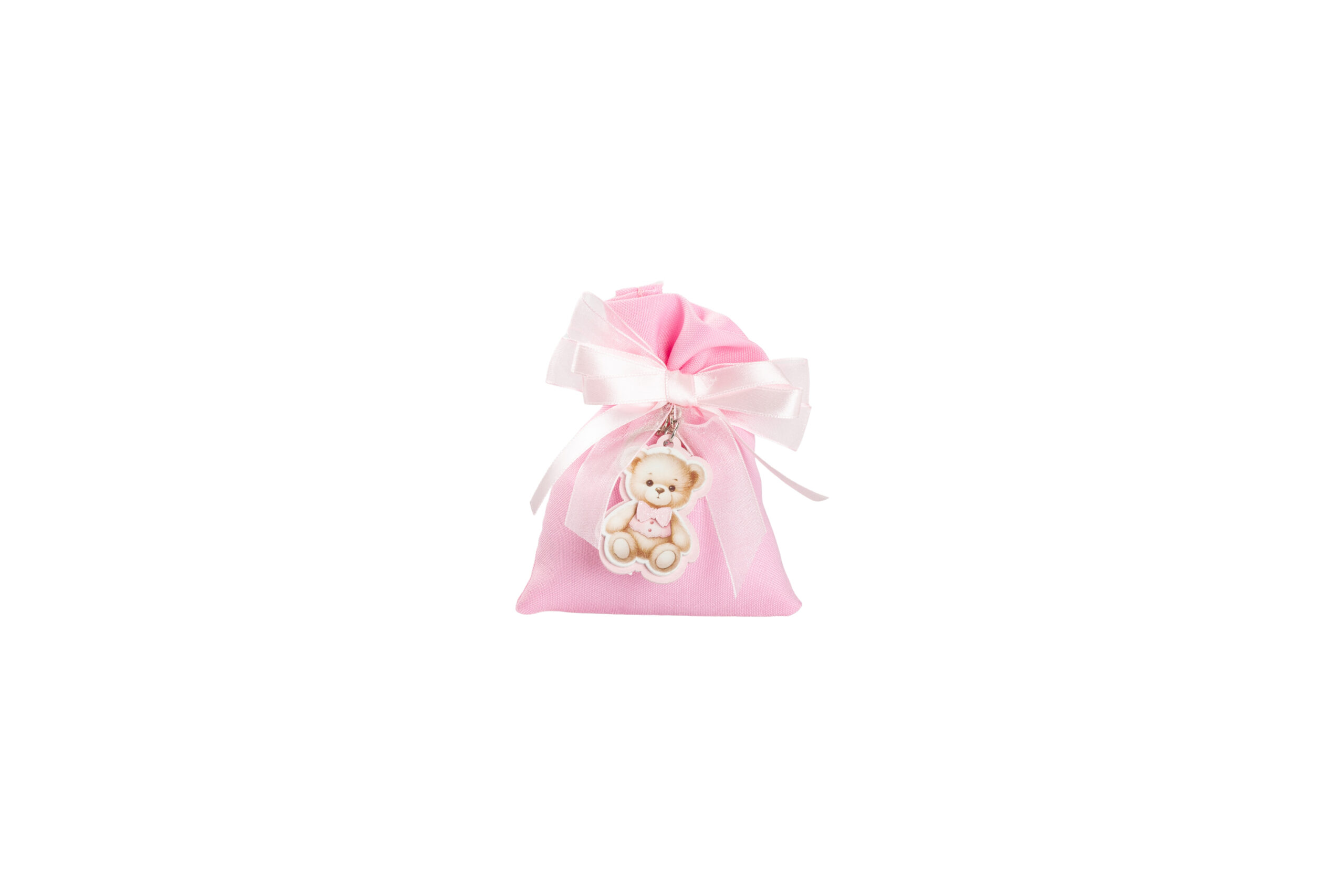 PORTA CHIAVI ORSETTO ROSA CON SACCHETTO