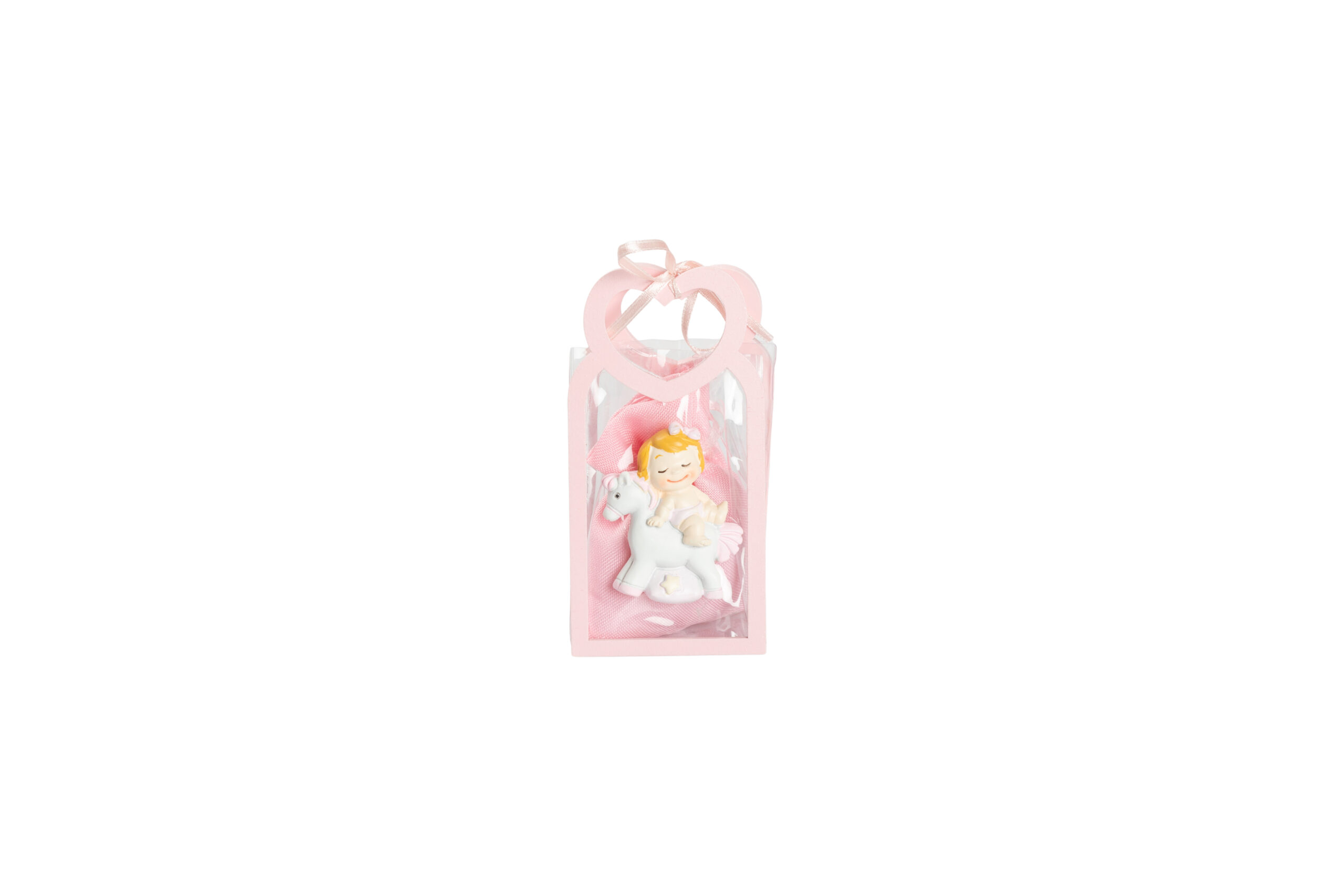 BUSTINA PU ROSA CON MANICO CUORE CON MAGNETE BIMBA SU AUTOMEZZI 3 ASS. CON SAC - immagine 2
