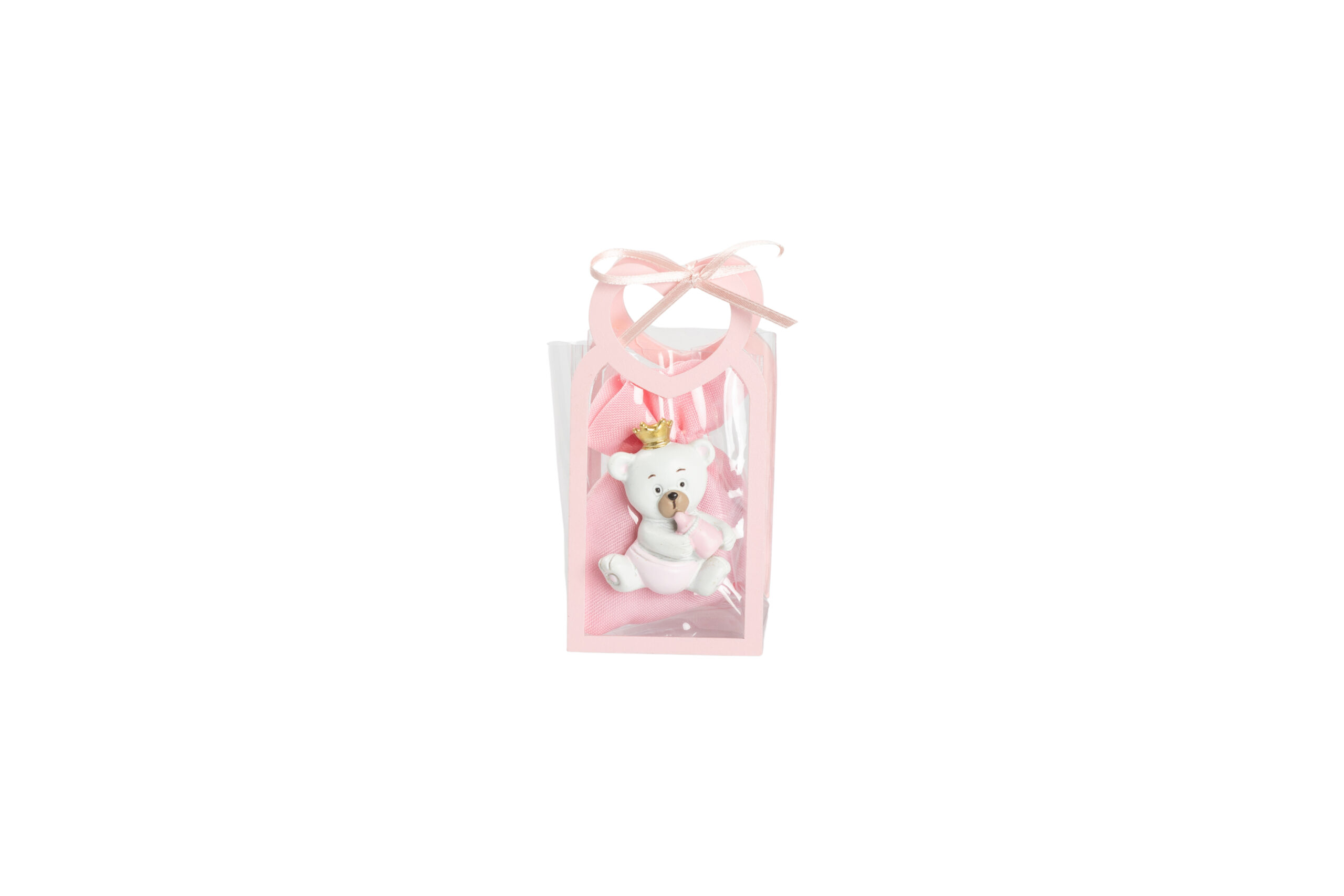 BUSTINA PU ROSA CON MANICO CUORE CON MAGNETE ORSETTO 3 ASS. CON SACCHETTO ROS - immagine 2