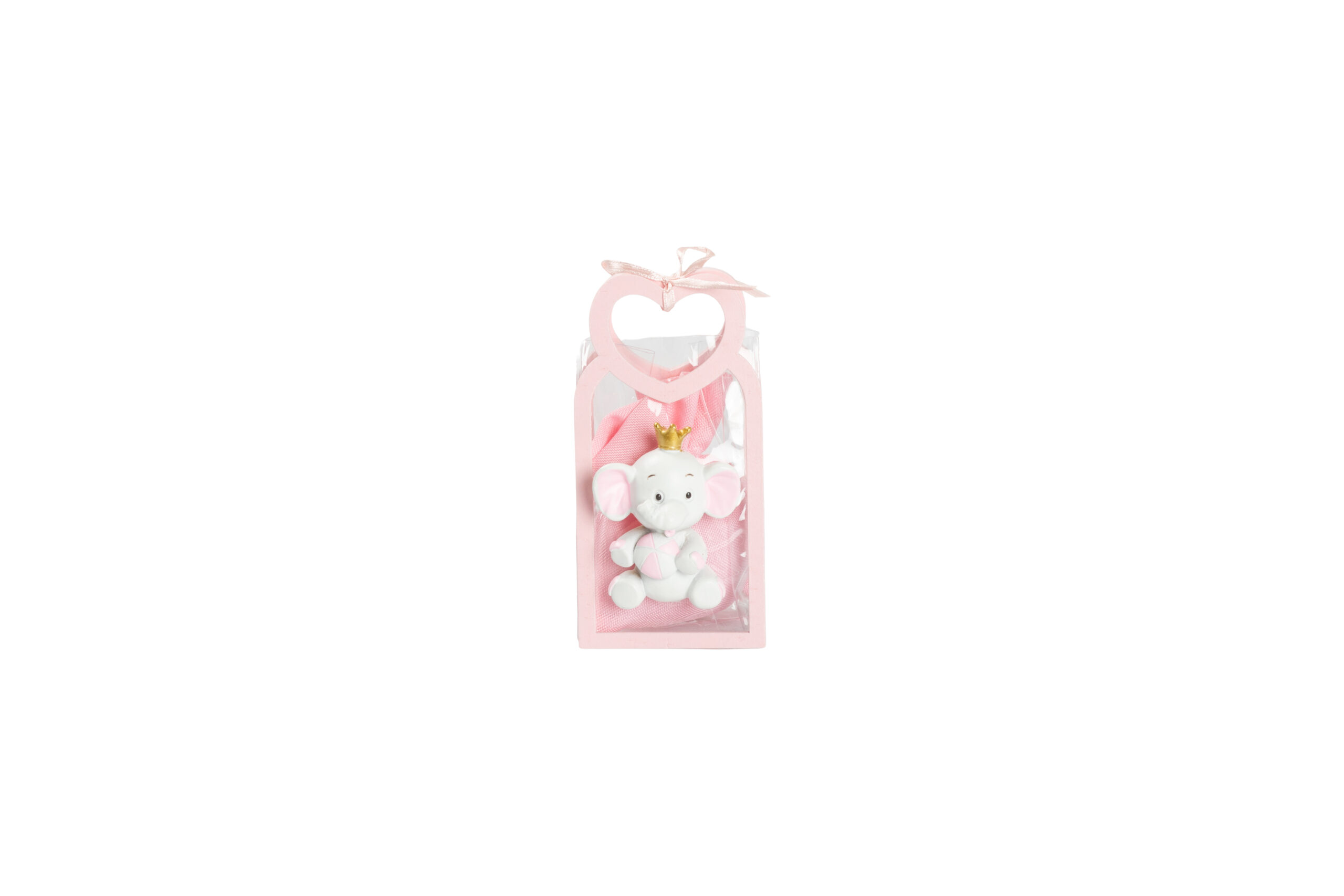 BUSTINA PU ROSA CON MANICO CUORE CON MAGNETE ELEFANTE 3 ASS. CON SACCHETTO RO - immagine 2