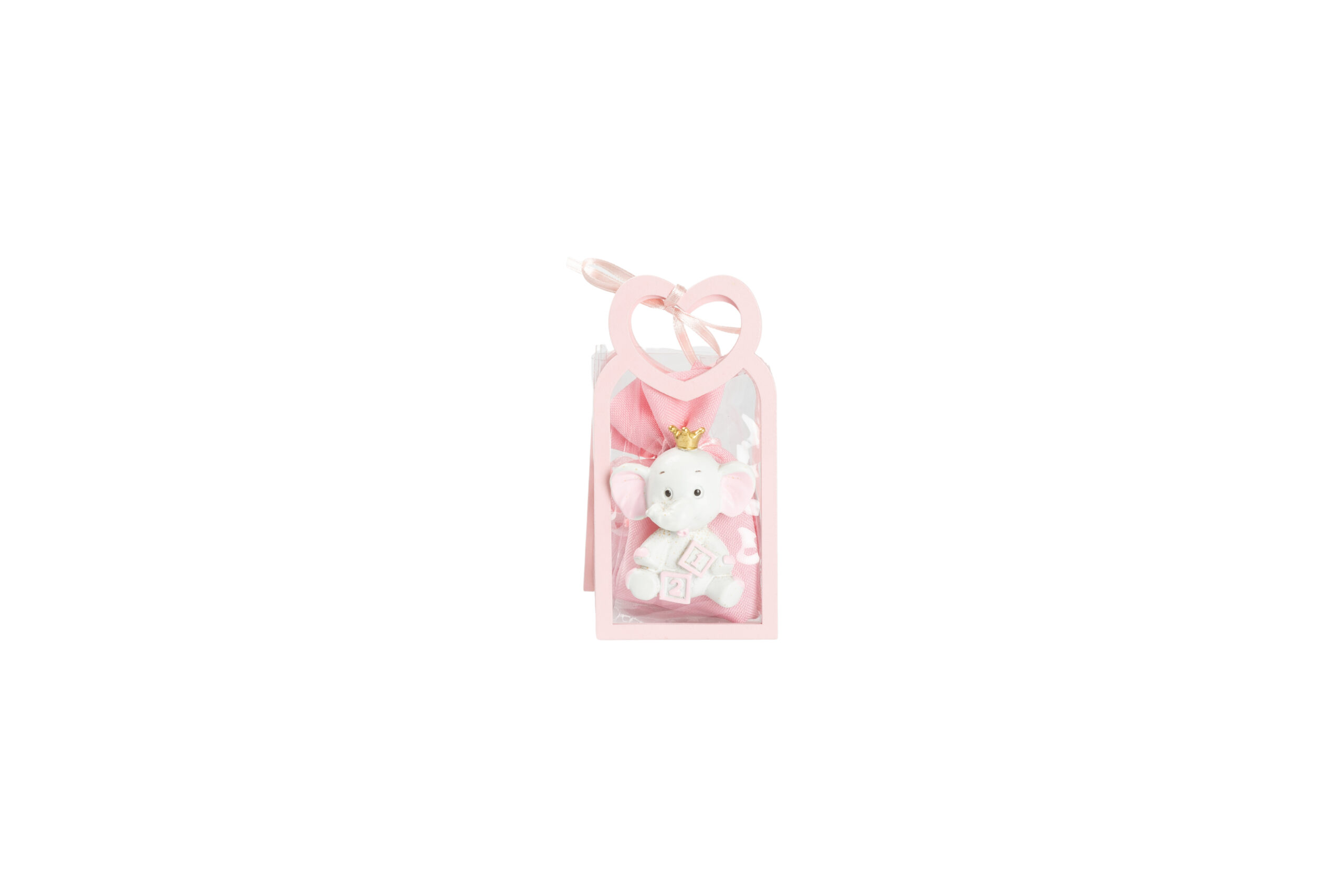 BUSTINA PU ROSA CON MANICO CUORE CON MAGNETE ELEFANTE 3 ASS. CON SACCHETTO RO - immagine 3
