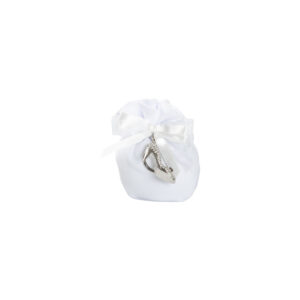 PORTA CHIAVI SCARPETTA SILVER CON STRASS CON SACCHETTO